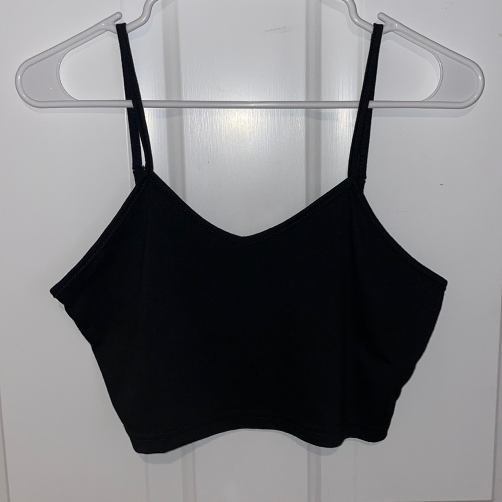 Shein Black Cropped Tank Top